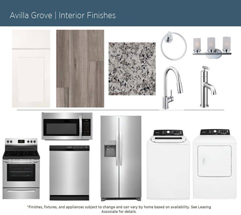 a collage of appliances and kitchen products including a faucet and refrigerator